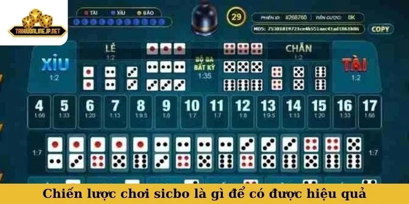 Chiến lược chơi sicbo là gì để có được hiệu quả
